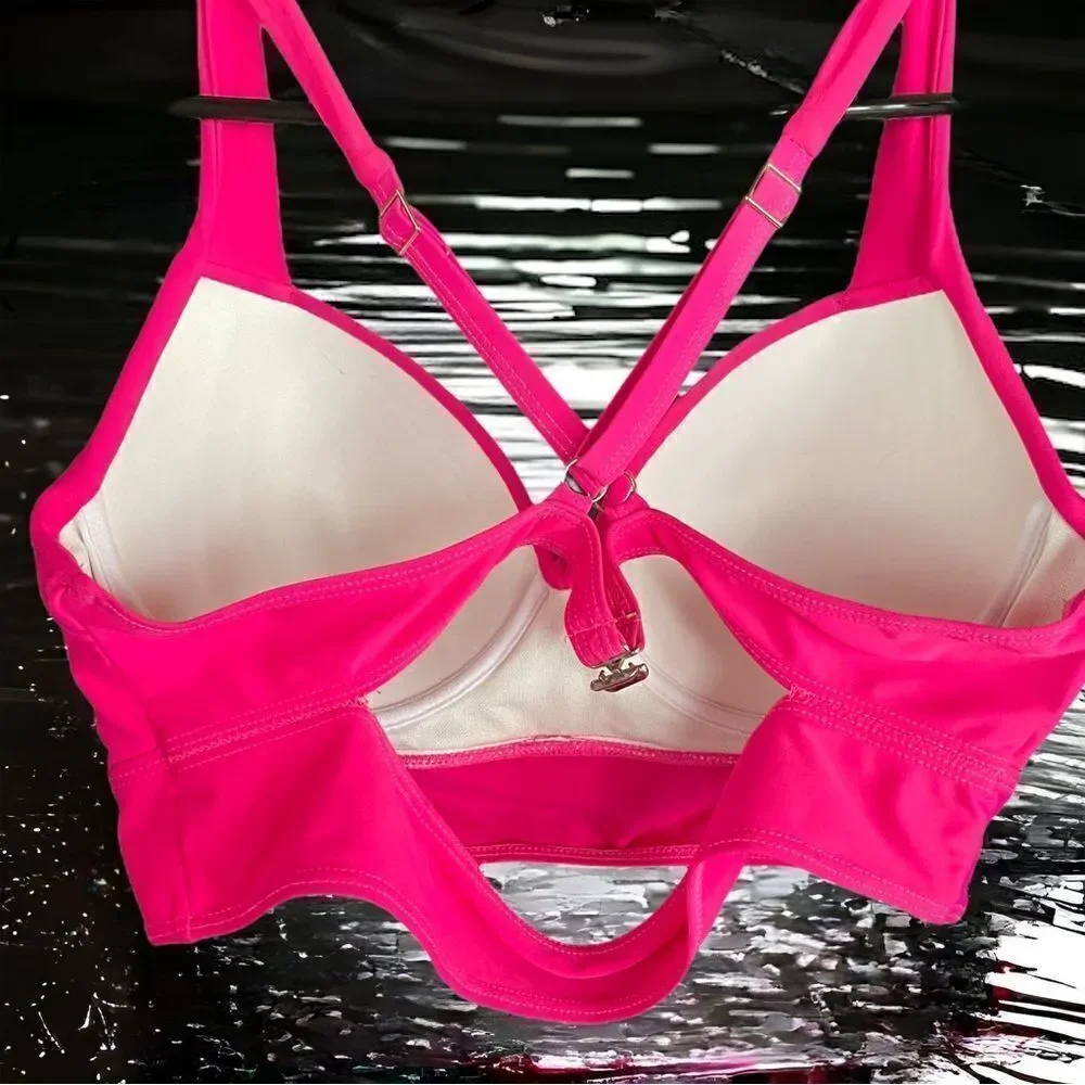 Bikini Top l Double-strap l Great Support l XXXL l Cover-up - OS Sheer W Pearls